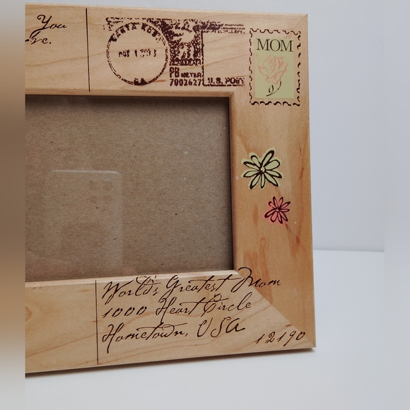 Photo Frame Mom Words Post Card Style Cedar Crate Market 6"x4" Opening - Picture 3 of 10